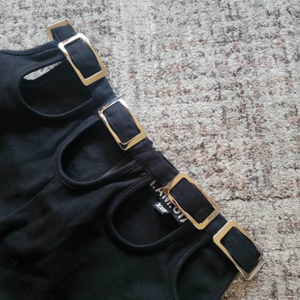 I.AM.GIA Kyla Full‎ Length Tall Mid Rise Cutout Stretch Ponte Flare Pants XXS - Picture 9 of 16